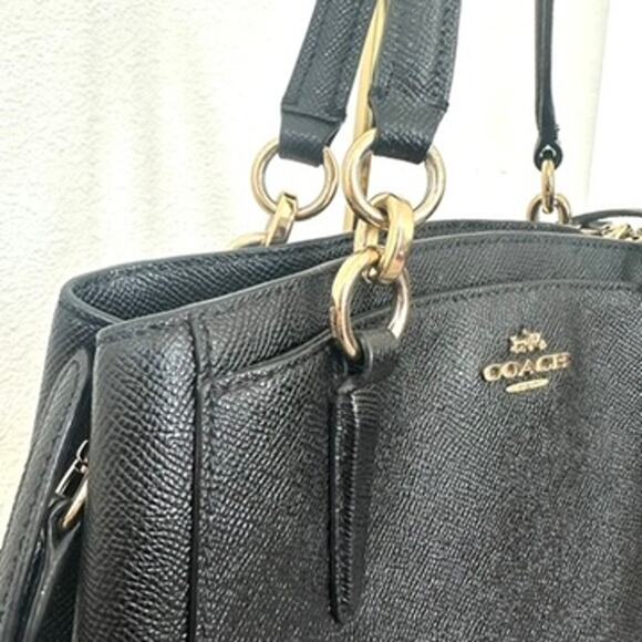 Coach Minetta Crossbody Bag, Crossgrain Leather, Black, Excellent Condition - Picture 3 of 9